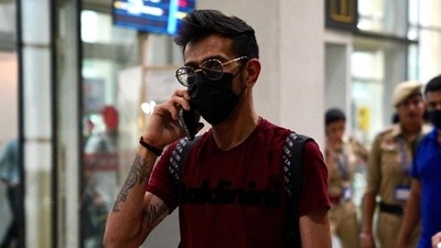 Yuzvendra Chahal arrives in Mohali. (Punjab Cricket Association) Yuzvendra Chahal arrives in Mohali. (Punjab Cricket Association)