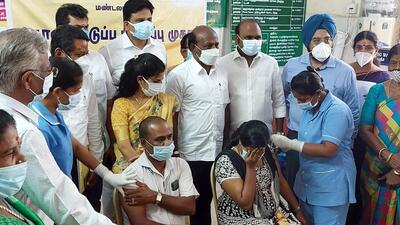Over 800k people were inoculated against Covid-19 in the 37th mega vaccination drive in Tamil Nadu, the health department said. (ANI)