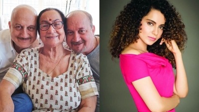 Kangana Ranaut has reacted to Anupam Kher's mother Dulari's message for PM Narendra Modi. Kangana Ranaut has reacted to Anupam Kher's mother Dulari's message for PM Narendra Modi.
