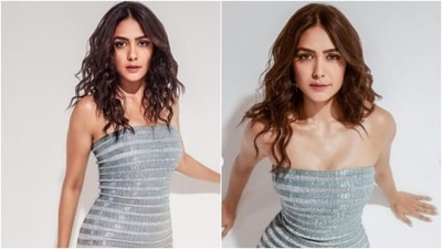Mrunal Thakur, in a silver dress, is the ‘silver lining’ herself (Instagram/@mrunalthakur) Mrunal Thakur, in a silver dress, is the ‘silver lining’ herself (Instagram/@mrunalthakur)