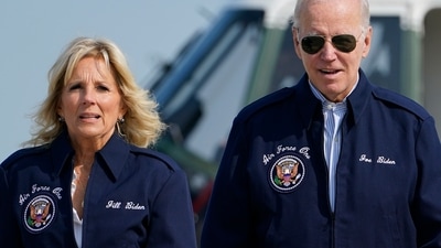 Queen Elizabeth II Funeral: President Joe Biden and first lady Jill Biden arrived in London. (AP) Queen Elizabeth II Funeral: President Joe Biden and first lady Jill Biden arrived in London. (AP)