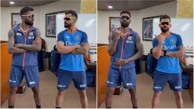 Hardik Pandya (L) and Virat Kohli (Twitter)