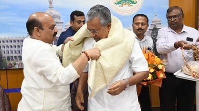 Chief minister Basavaraj Bommai also felicitated his counterpart chief minister Pinarayi Vijayan. Chief minister Basavaraj Bommai also felicitated his counterpart chief minister Pinarayi Vijayan.