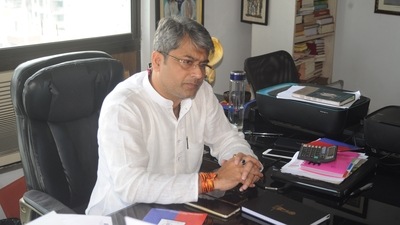 The new president of All India Football Federation (AIFF), Kalyan Chaubey (HT Photo) The new president of All India Football Federation (AIFF), Kalyan Chaubey (HT Photo)