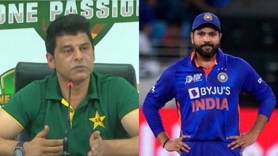 Pakistan chief selector Muhammad Wasim; India captain Rohit Sharma Pakistan chief selector Muhammad Wasim; India captain Rohit Sharma
