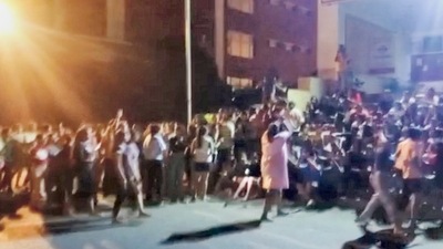 Students of the Chandigarh University protest on the campus in Mohali on Saturday night, (PTI) Students of the Chandigarh University protest on the campus in Mohali on Saturday night, (PTI)