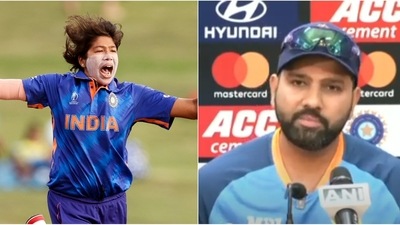 Jhulan Goswami and Rohit Sharma (ANI | Twitter) Jhulan Goswami and Rohit Sharma (ANI | Twitter)
