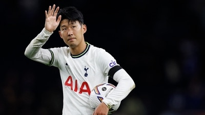 Tottenham Hotspur's Son Heung-min celebrates after the match (Action Images via Reuters)