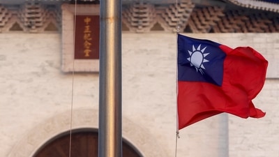 Queen Elizabeth II: A Taiwan flag can be seen at Liberty Square in Taipei, Taiwan.&nbsp; (Reuters)