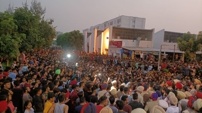 A 22-year-old girl student and her 23-year-old friend, both named as accused in the Chandigarh University ‘leaked’ video case have been arrested. (Sanjeev Sharma/Hindustan Times) A 22-year-old girl student and her 23-year-old friend, both named as accused in the Chandigarh University ‘leaked’ video case have been arrested. (Sanjeev Sharma/Hindustan Times)