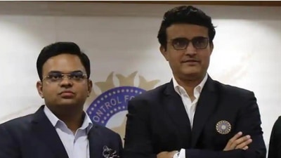 File image of BCCI General Secretary Jay Shah with president Sourav Ganguly. (File)