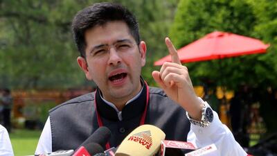 Aam Aadmi Party (AAP) Rajya Sabha MP Raghav Chadha on Friday tweeted that ‘Gujarat wants change.’ (Ayush Sharma) Aam Aadmi Party (AAP) Rajya Sabha MP Raghav Chadha on Friday tweeted that ‘Gujarat wants change.’ (Ayush Sharma)