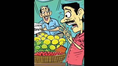 After shooting up to ₹250 per kg in April in the beginning of summer, the price of lemons had started to fall by May and dropped to ₹80-90 per kg by August. (Biswajit Debnath/HT) After shooting up to ₹250 per kg in April in the beginning of summer, the price of lemons had started to fall by May and dropped to ₹80-90 per kg by August. (Biswajit Debnath/HT)