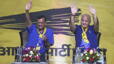 The Aam Aadmi Party organised a national convention in New Delhi on Sunday. (PTI) The Aam Aadmi Party organised a national convention in New Delhi on Sunday. (PTI)