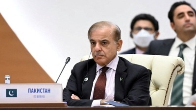 Pakistani Prime Minister Shehbaz Sharif. (via Reuters)