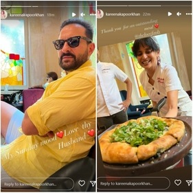 Kareena Kapoor shares pictures of Saif Ali Khan from their outing.&nbsp;