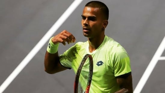 Sumit Nagal registered the only win India secured against Norway. He defeated Lukas Hellum Lilleengen 6-2, 6-1.(HT Media/File )
