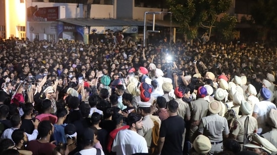 The Punjab Police clairified they have so far found only one video of the accused during the primary investigation into the case and also clarified that “no suicide attempt or death has taken place”.(Sanjeev Sharma/Hindustan Times)