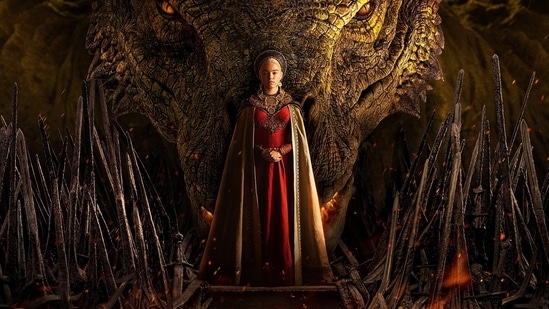 Mily Alcock in a promotional poster for House of the Dragon.