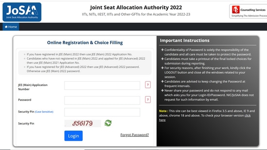 JoSAA Counselling 2022 seat 1 allotment result released at josaa.nic.in