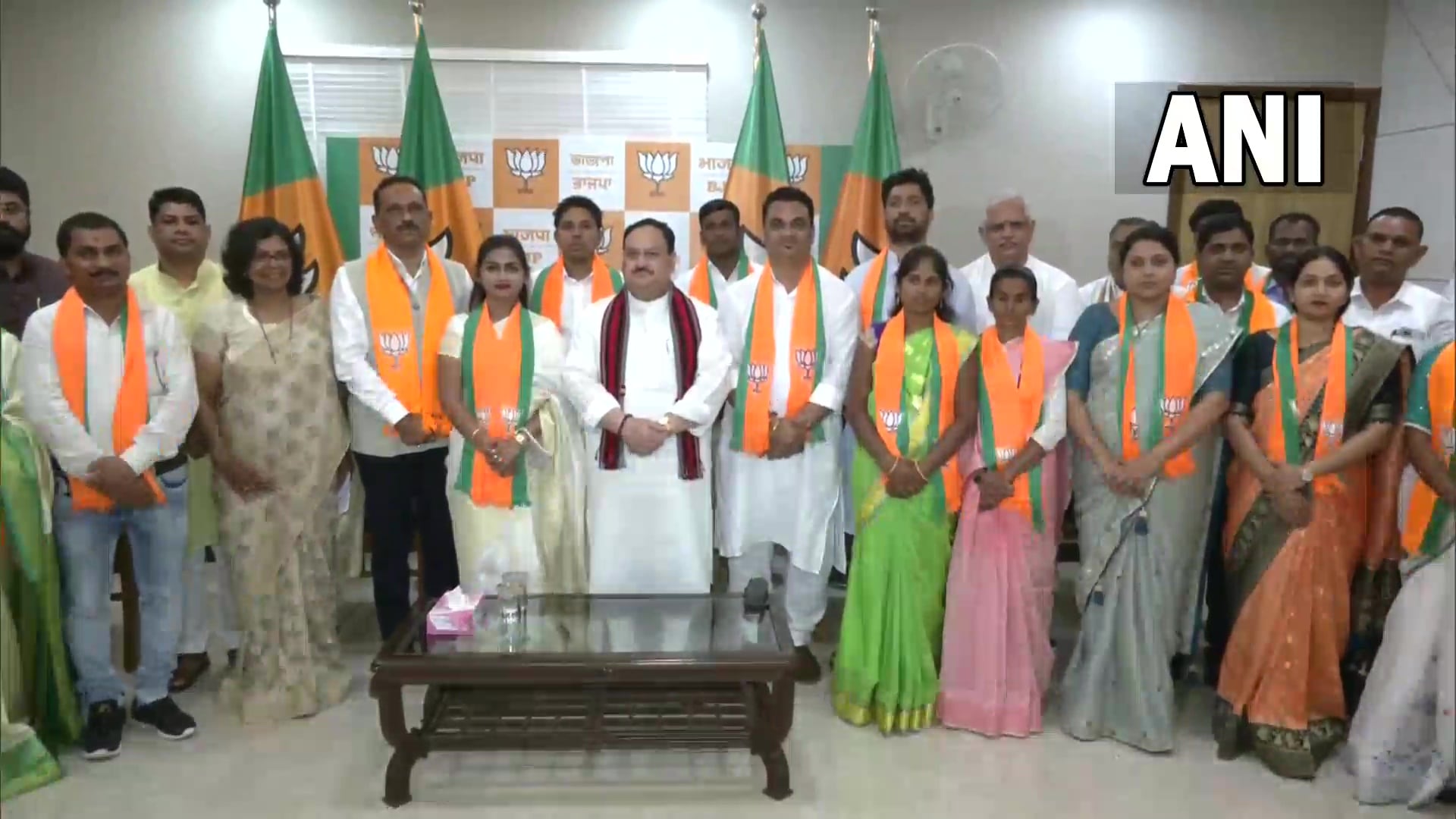 JDU leaders from Dadra and Nagar Haveli and Daman and Diu joins the BJP the in the presence of JP Nadda and BL Santhosh on Sunday. (ANI) JDU leaders from Dadra and Nagar Haveli and Daman and Diu joins the BJP the in the presence of JP Nadda and BL Santhosh on Sunday. (ANI)