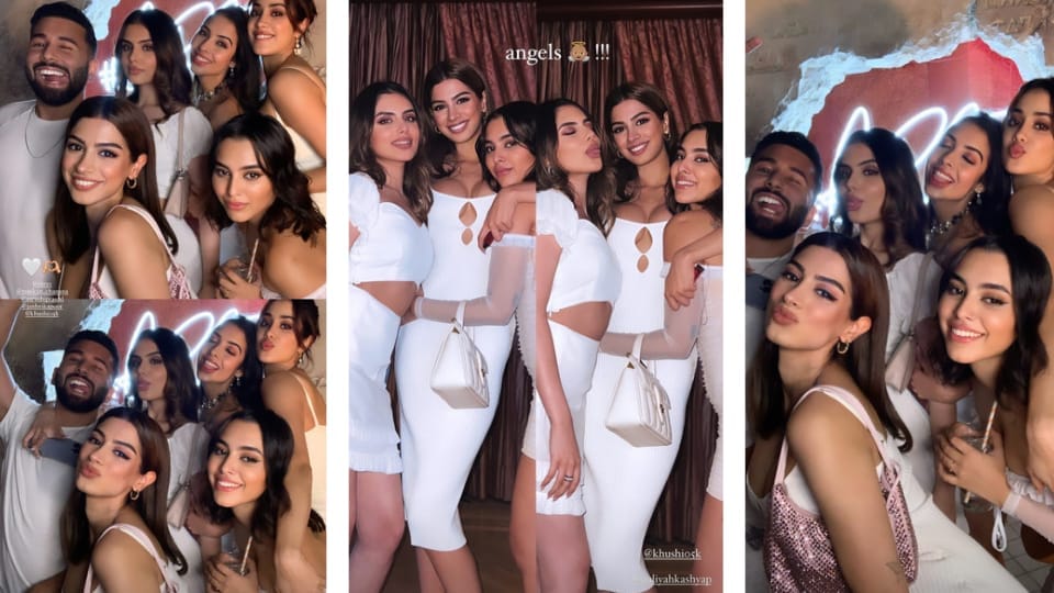 Janhvi Kapoor Parties With Khushi Aaliyah Kashyap Looks Stunning In White Bollywood