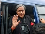 Congress leader Shashi Tharoor being detained during the nationwide protest against unemployment and inflation, at Vijay Chowk, in New Delhi. (ANI Photo/ Ishant Kumar)(Ishant Kumar) Congress leader Shashi Tharoor being detained during the nationwide protest against unemployment and inflation, at Vijay Chowk, in New Delhi. (ANI Photo/ Ishant Kumar)(Ishant Kumar)