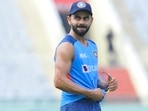Virat Kohli during a training session ahead of the first T20 international against Australia,(Photo by Keshav Singh/Hindustan Times) Virat Kohli during a training session ahead of the first T20 international against Australia,(Photo by Keshav Singh/Hindustan Times)