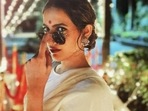 Niharika Konidela recreated Alia Bhatt's look from Gangubai Kathiawadi. Niharika Konidela recreated Alia Bhatt's look from Gangubai Kathiawadi.