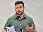 Russia-Ukraine War: Ukrainian President Volodymyr Zelensky speaks during a press conference.(AFP) Russia-Ukraine War: Ukrainian President Volodymyr Zelensky speaks during a press conference.(AFP)