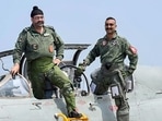 Air Chief Marshal BS Dhanoa and Wing Commander Abhinandan Varthaman after a sortie on the MiG 21 jet, at Airforce Station, Pathankot.(PTI) Air Chief Marshal BS Dhanoa and Wing Commander Abhinandan Varthaman after a sortie on the MiG 21 jet, at Airforce Station, Pathankot.(PTI)