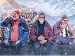 Boman Irani, Amitabh Bachchan and Anupam Kher in Uunchai. Boman Irani, Amitabh Bachchan and Anupam Kher in Uunchai.