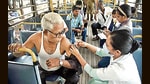 Beneficiaries get inoculated with precautionary booster doses, Mumbai, September 15, 2022 (HT PHOTO) Beneficiaries get inoculated with precautionary booster doses, Mumbai, September 15, 2022 (HT PHOTO)