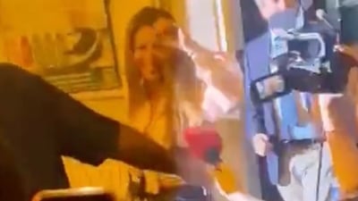 Gerard Pique and Shakira were seen leaving a law firm together. (Twitter)