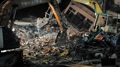 The U.S. Geological Survey measured Sunday's quake at a magnitude 7.2 and at a depth of 10 km (six miles). (AFP)
