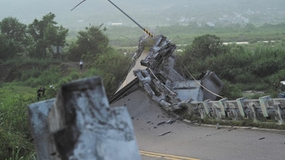 Taiwan's fire department said one person had died and 146 were injured by the quake. (AFP)