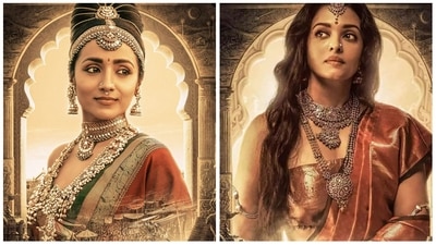 Trisha Krishnan and Aishwarya Rai in promotional posters from Mani Ratnam's Ponniyin Selvan: I. Trisha Krishnan and Aishwarya Rai in promotional posters from Mani Ratnam's Ponniyin Selvan: I.