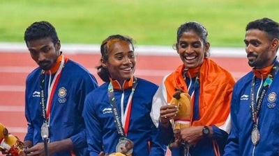 India’s mixed relay team of Mohammad Anas, Hima Das, Arokia Rajiv and MR Poovamma had won the silver. (File/PTi)
