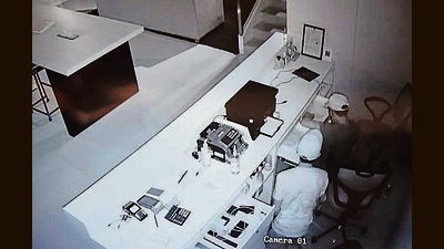 The matter came to light in the morning after the security guards woke up from their sleep only to find store ransacked. They then informed the owner Mridul Raj Walia of Chandigarh. (HT Photo)