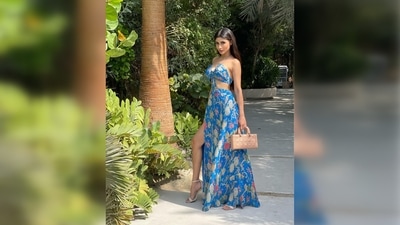 Mouni Roy's outfit is from the 'Pop 2.0 Resort' collection of designer Sonaakshi Raaj. (Instagram/@imouniroy) Mouni Roy's outfit is from the 'Pop 2.0 Resort' collection of designer Sonaakshi Raaj. (Instagram/@imouniroy)