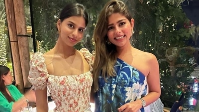 Loved Suhana Khan's floral dress for the viral pic with her Pakistani influencer doppelganger in Dubai? It costs ₹12k (Instagram) Loved Suhana Khan's floral dress for the viral pic with her Pakistani influencer doppelganger in Dubai? It costs ₹12k (Instagram)