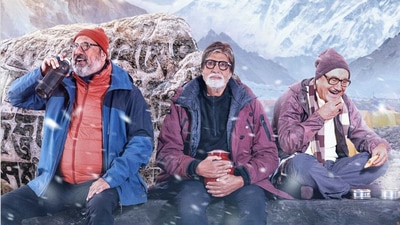 Boman Irani, Amitabh Bachchan and Anupam Kher in Uunchai. Boman Irani, Amitabh Bachchan and Anupam Kher in Uunchai.