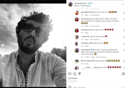 Arjun Kapoor's response to Varun Dhawan's comment on his latest Instagram post.