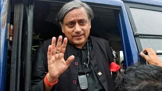 Shashi Tharoor met Congress interim chief Sonia Gandhi on Monday. (ANI File Photo)