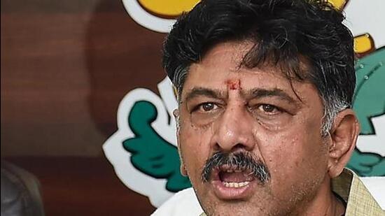 Karnataka Congress president D K Shivakumar appeared before the ED for questioning in a money laundering case in New Delhi. (Agencies) Karnataka Congress president D K Shivakumar appeared before the ED for questioning in a money laundering case in New Delhi. (Agencies)