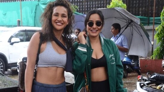 Neha with her sister Aisha Sharma.