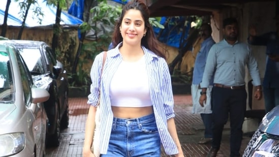Janhvi Kapoor flashes a big smile outside her gym, She was last seen in Good Luck Jerry,