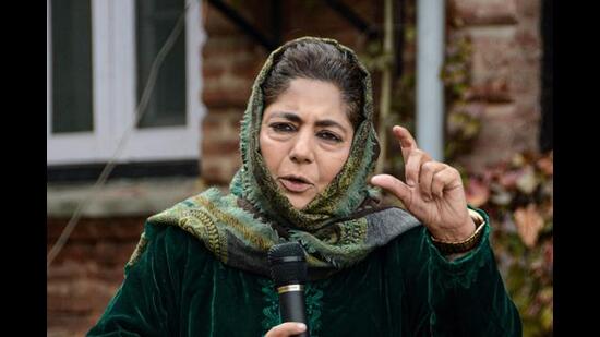 Former chief minister and president of People’s Democratic Party (PDP) Mehbooba Mufti. (PTI) Former chief minister and president of People’s Democratic Party (PDP) Mehbooba Mufti. (PTI)