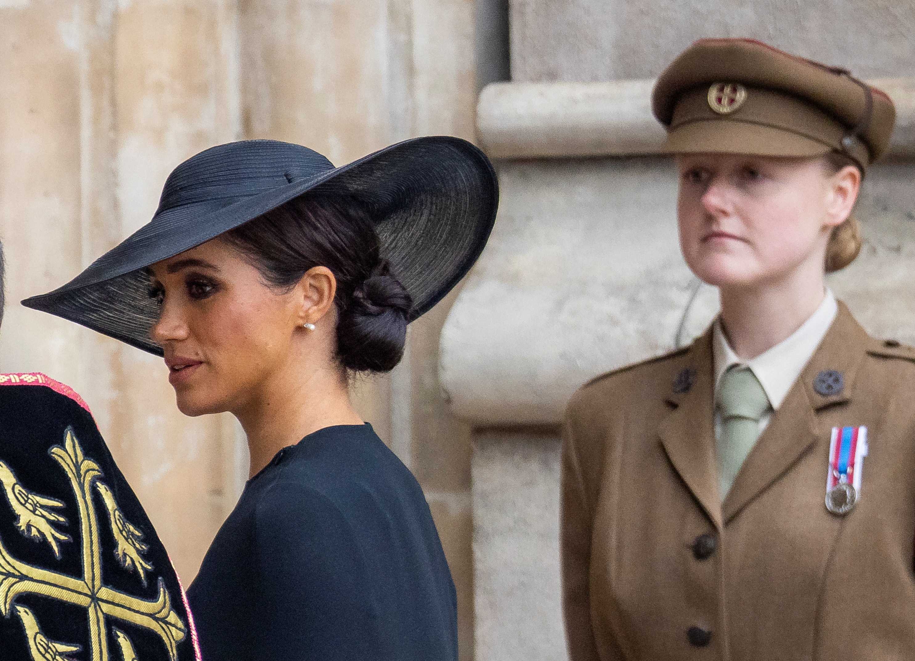 Queen Elizabeth II's Funeral: Britain's Meghan, Duchess of Sussex attends the funeral of Queen Elizabeth II. (Reuters)