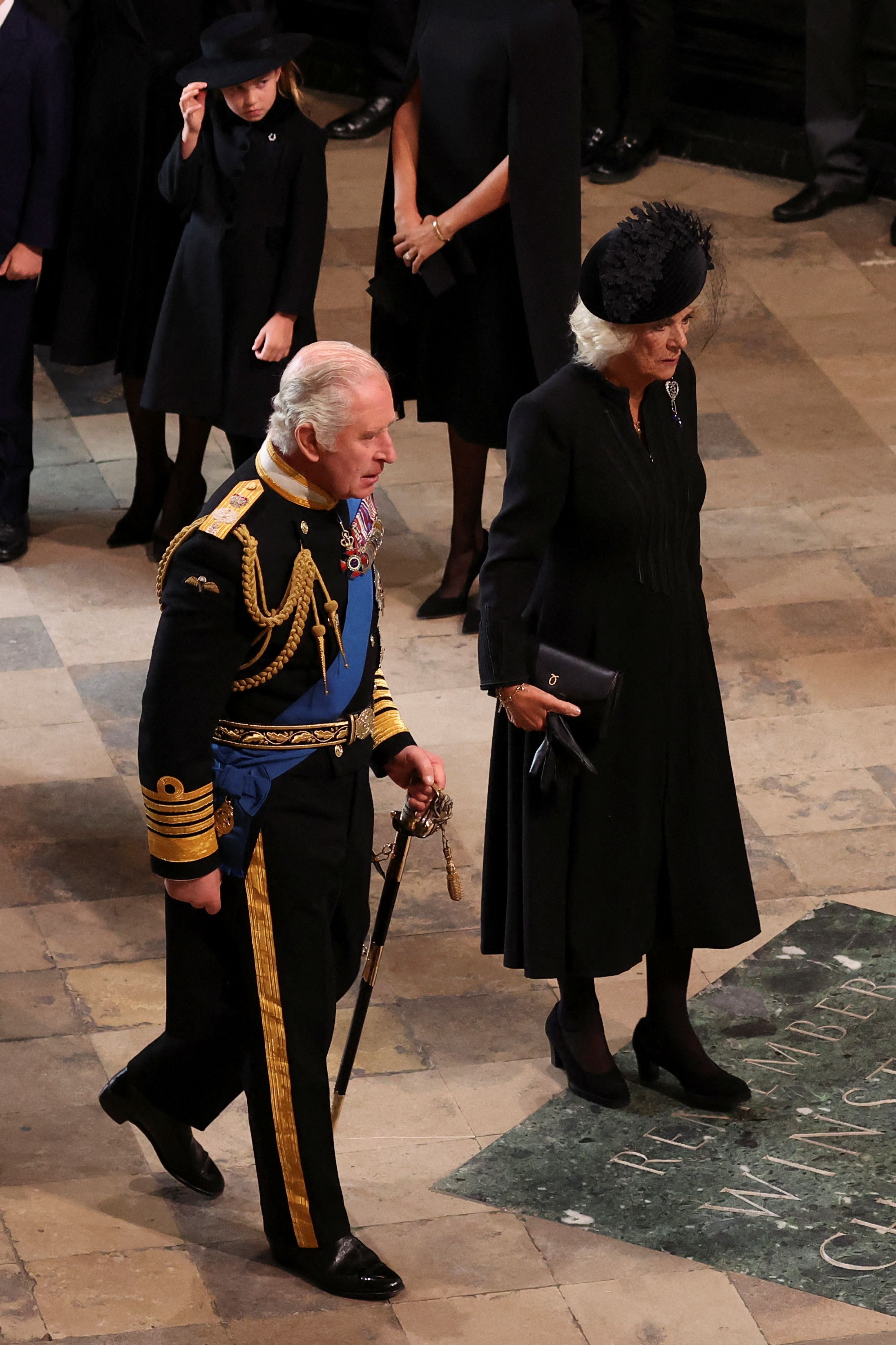 Queen Elizabeth II's Funeral: Britain's King Charles III and Britain's Camilla, Queen Consort at the state funeral. (AFP) Queen Elizabeth II's Funeral: Britain's King Charles III and Britain's Camilla, Queen Consort at the state funeral. (AFP)